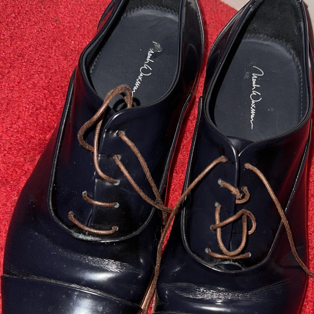 Navy Leather Men's Shoes